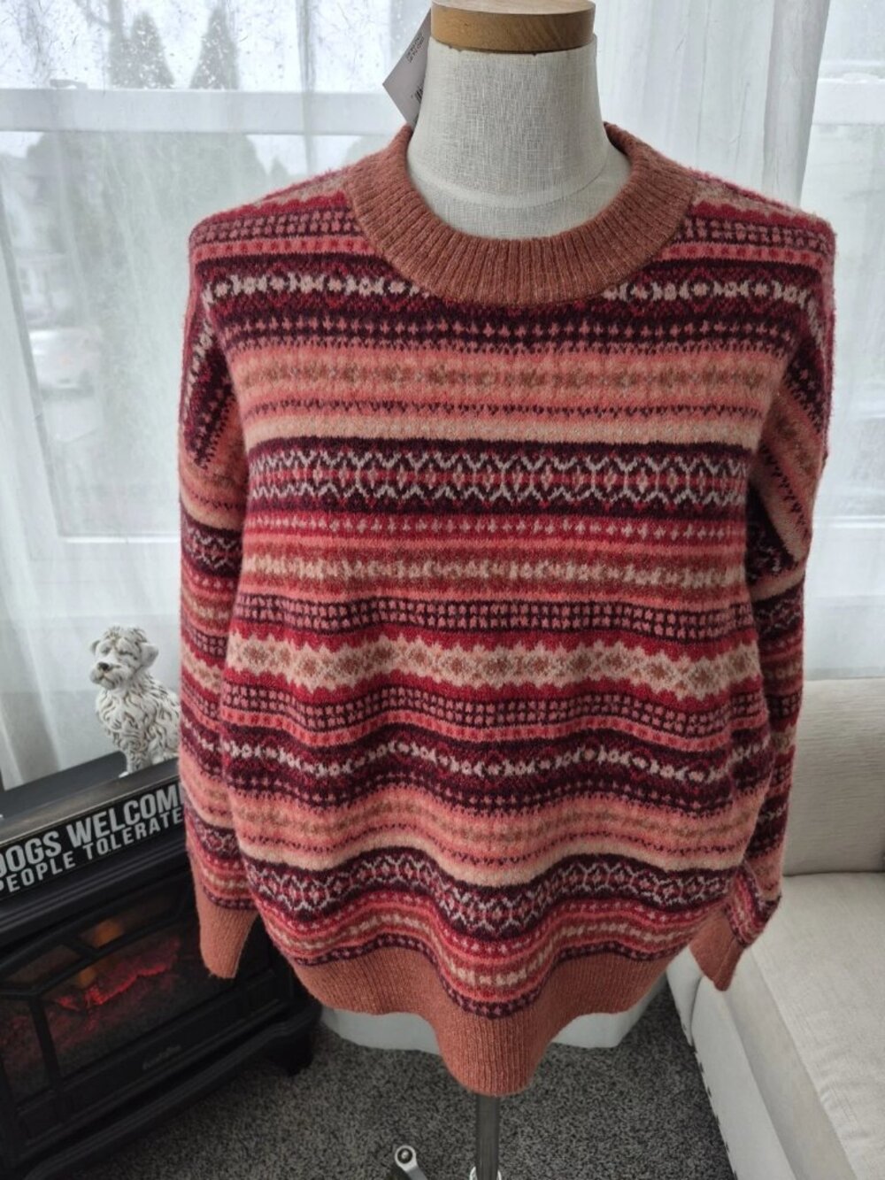 NWT $54 American Eagle womens xs ski sweater knit Whoa so Soft crew neck - Picture 2 of 7